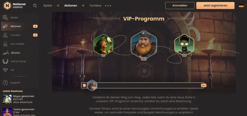 National Casino VIP Programm