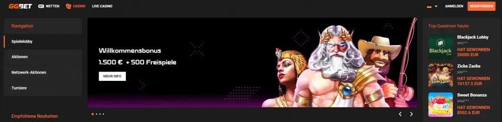 Ggbet wel 1024x249 GGBet Casino Willkommenspaket