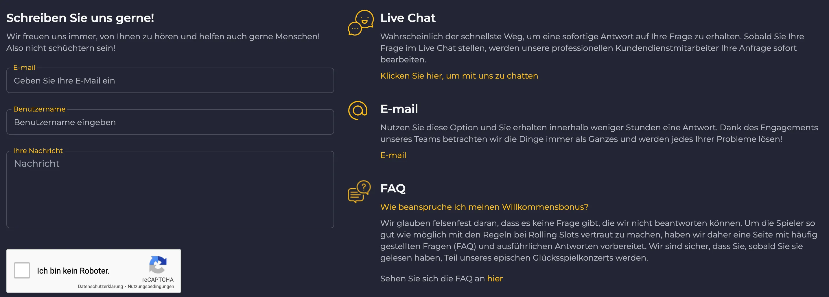 Kundenservice in neuen Online-Casinos