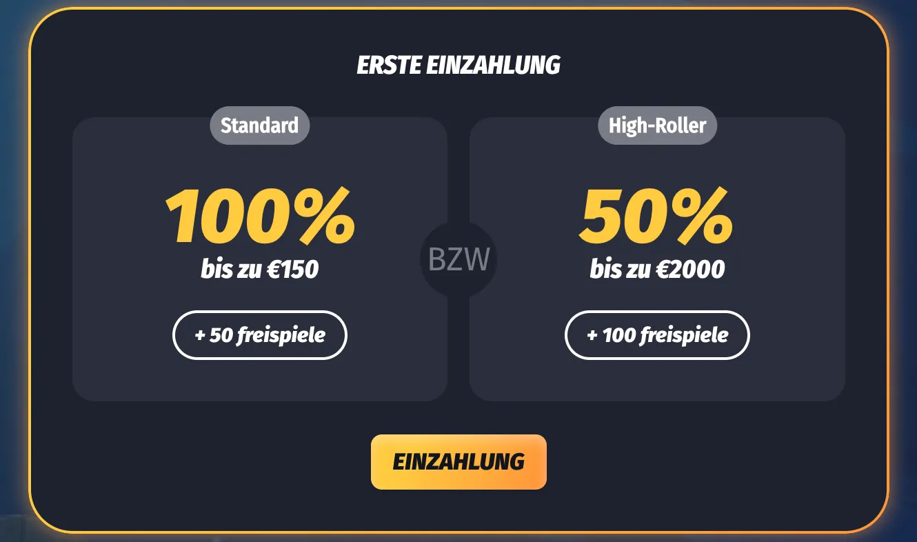 High Roller Willkommensbonus