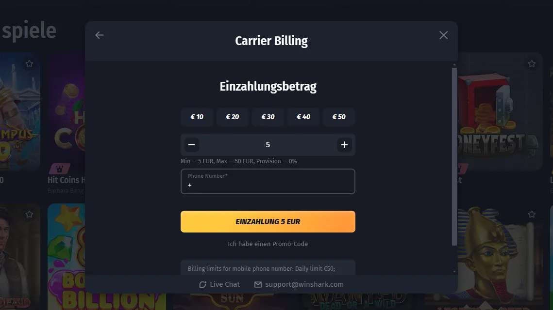 Winshark Casino Niedriger Einzahlung
