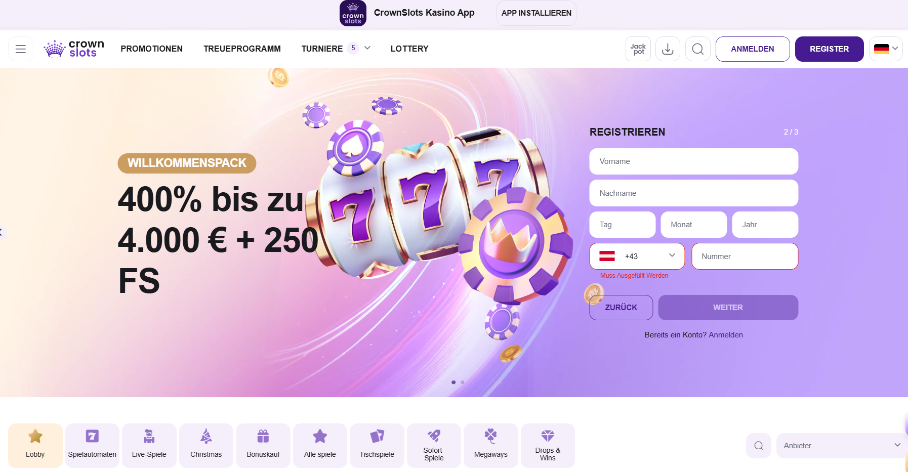 Lobby im Crown Slots Casino Crown Slots Casino lobby