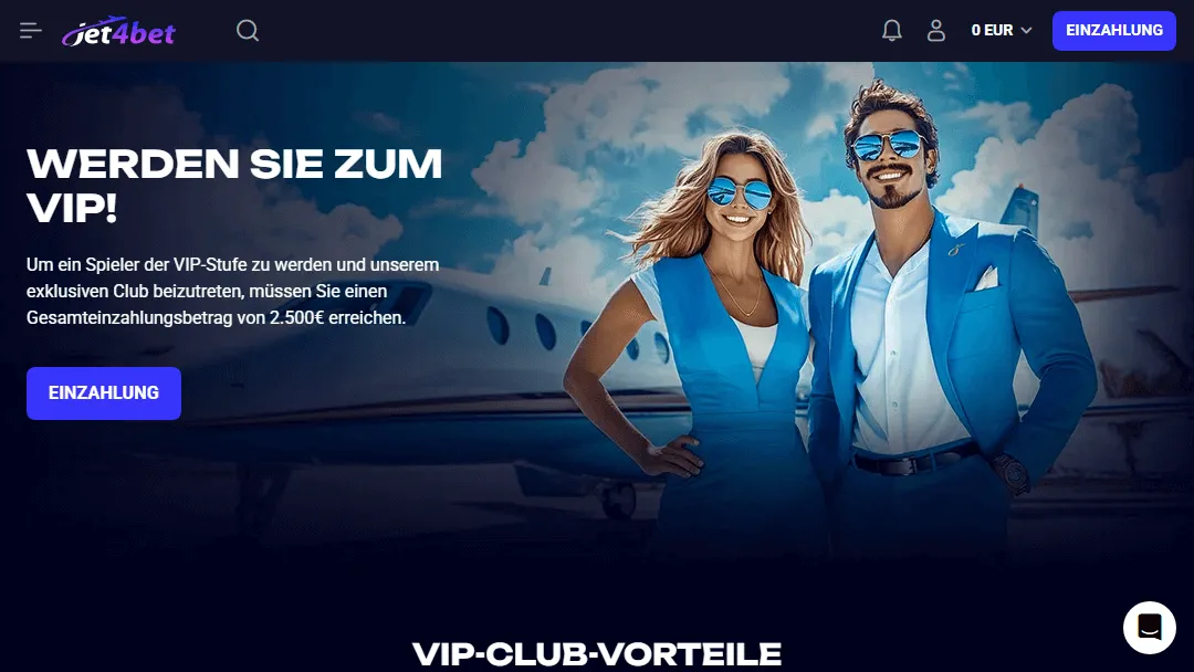 Jet4Bet VIP-Club-Bedingungen