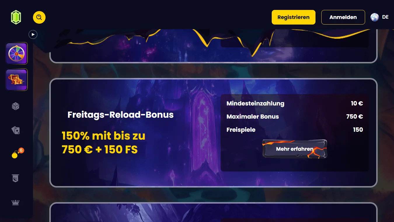SlotsGem Freitag Reload-Banner