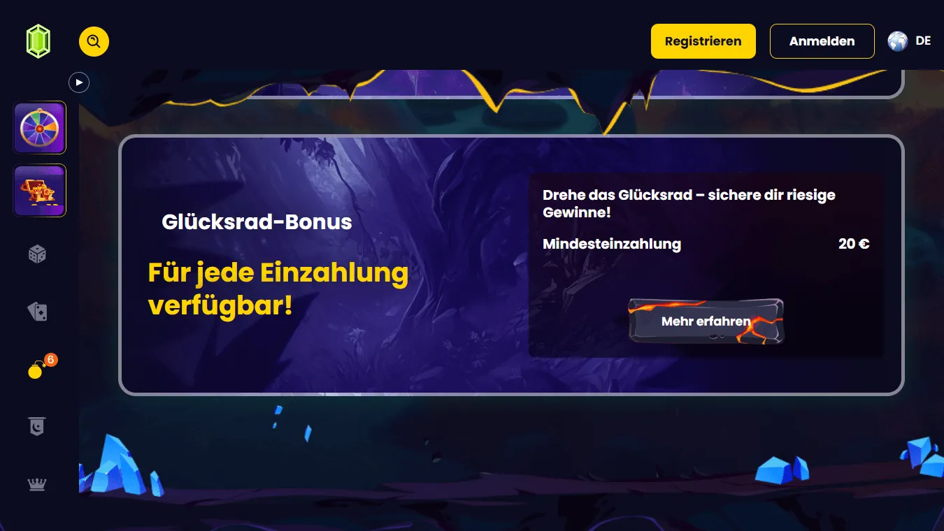 SlotsGem Glücksrad Banner