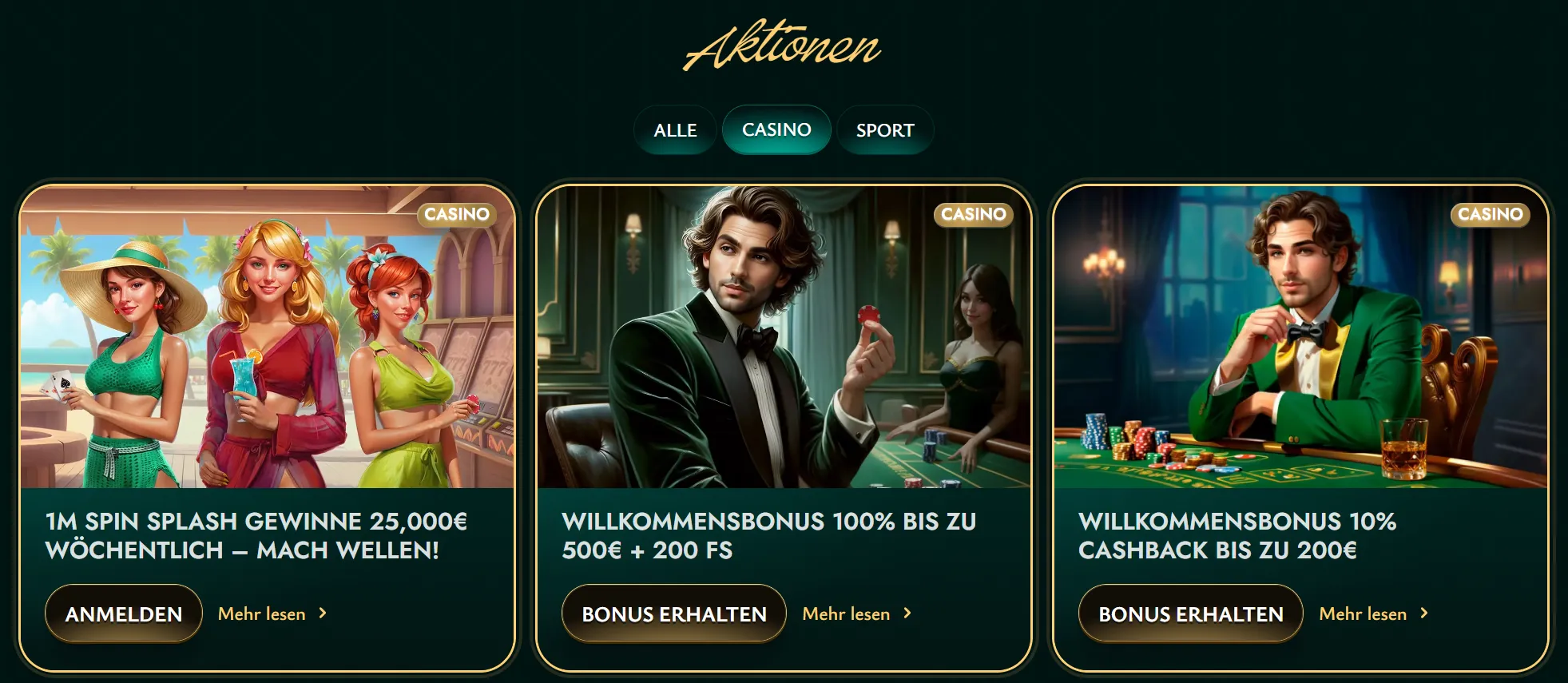Cashed Online Casino Boni