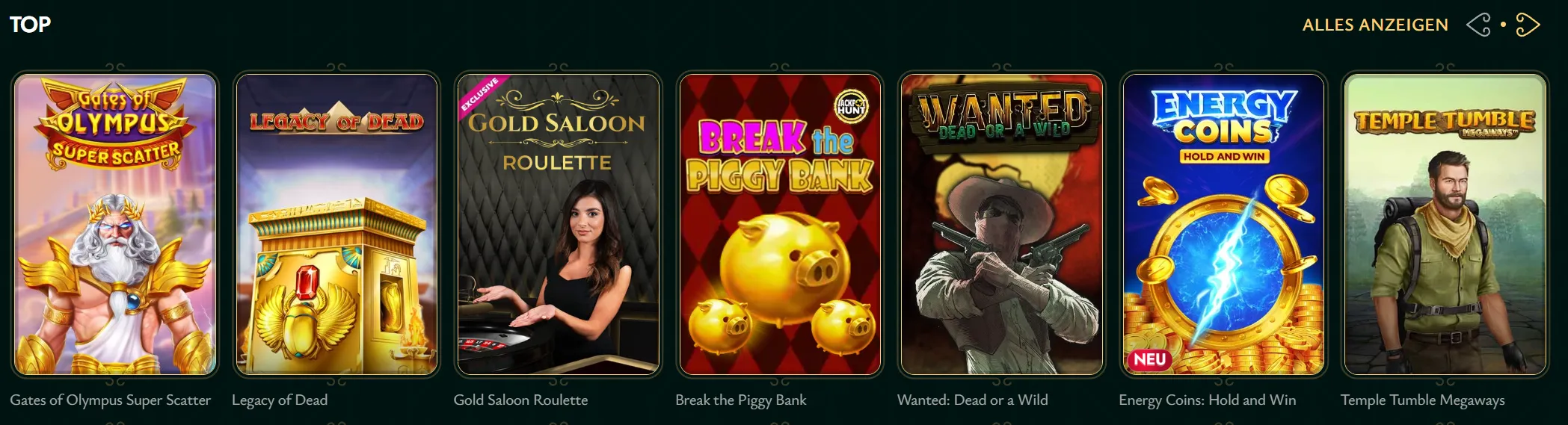 Cashed Online Casino Spiele