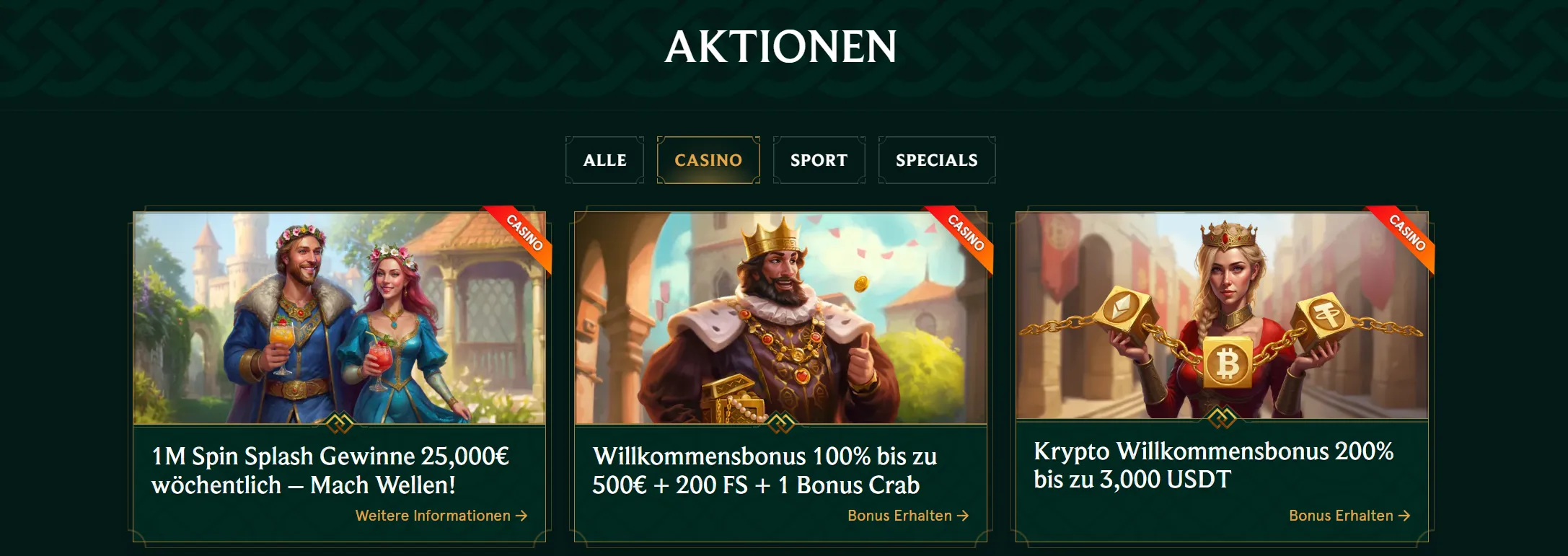 Casinia Online Casino Boni