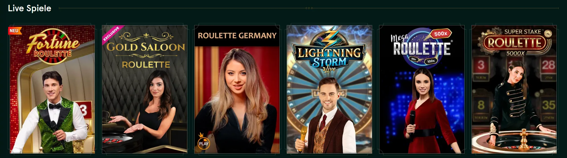 Casinia Online Casino Spiele